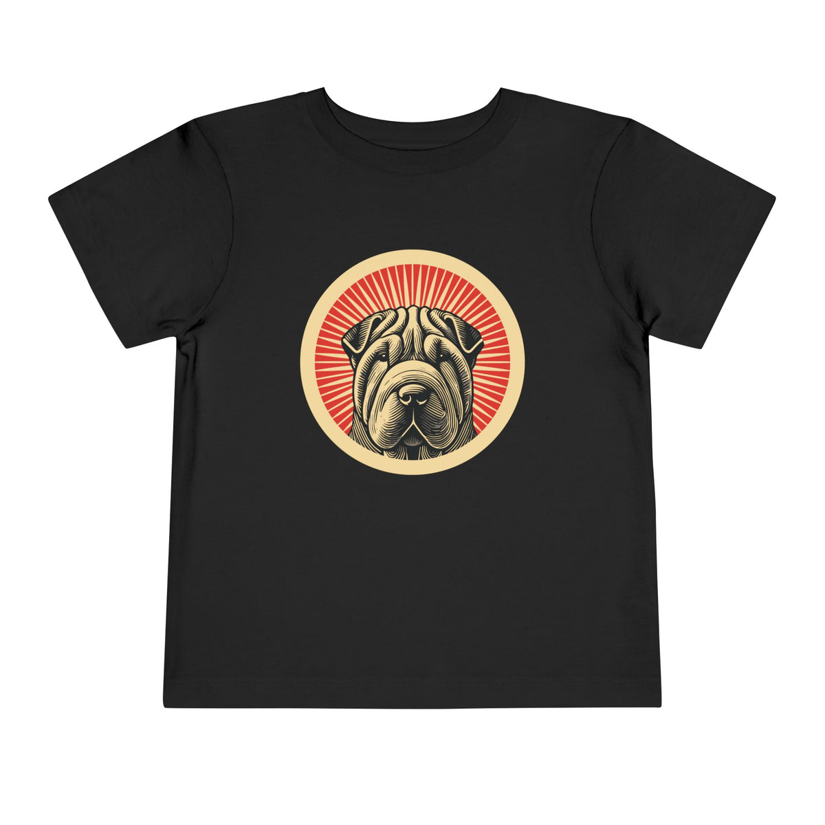 Chinese Shar-Pei Toddler Tee — Black