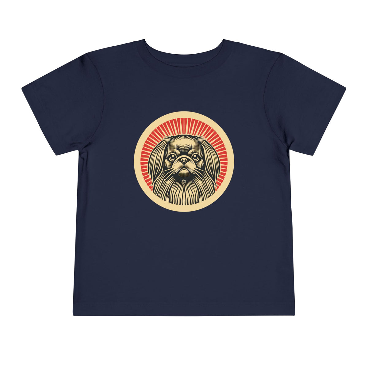 Pekingese Toddler Tee — Navy