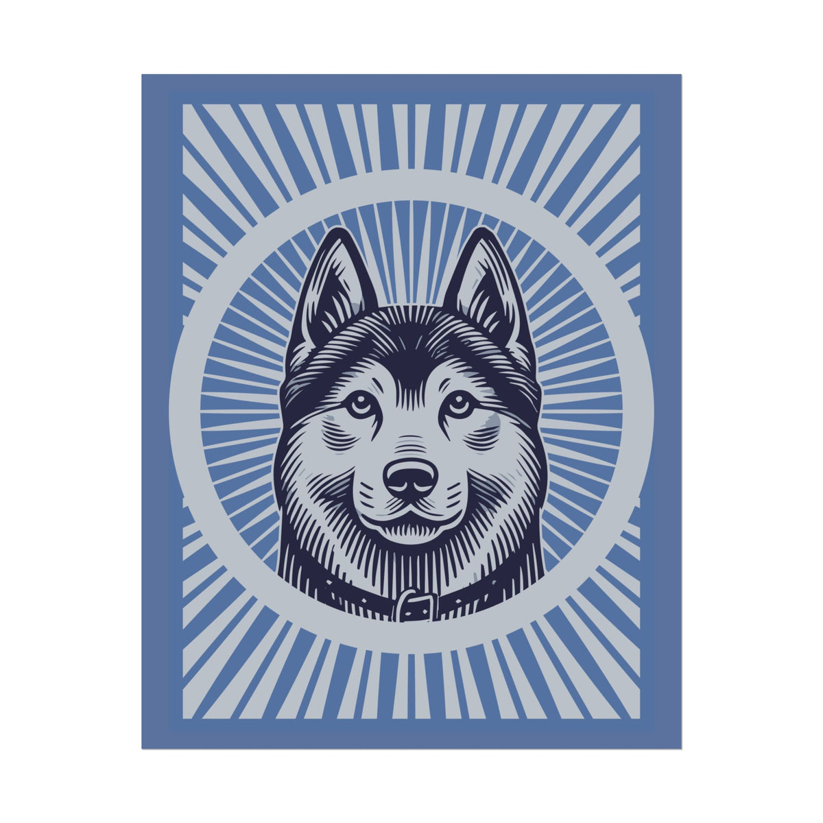 Norwegian Elkhound Art Print — 16" x 20" (Vertical)