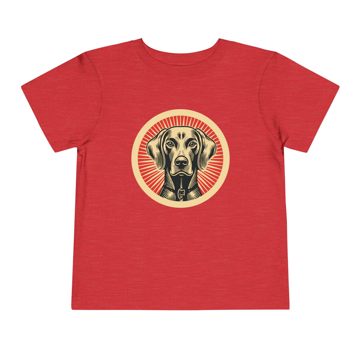 Weimaraner Toddler Tee — Heather Red