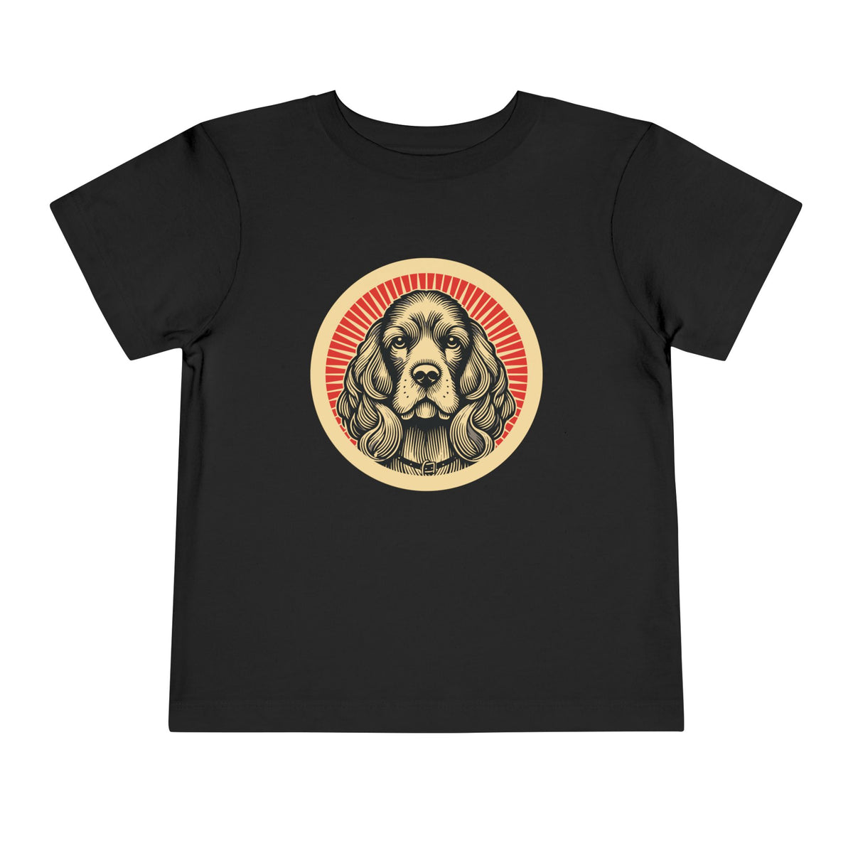 Cavalier King Charles Spaniel Toddler Tee — Black