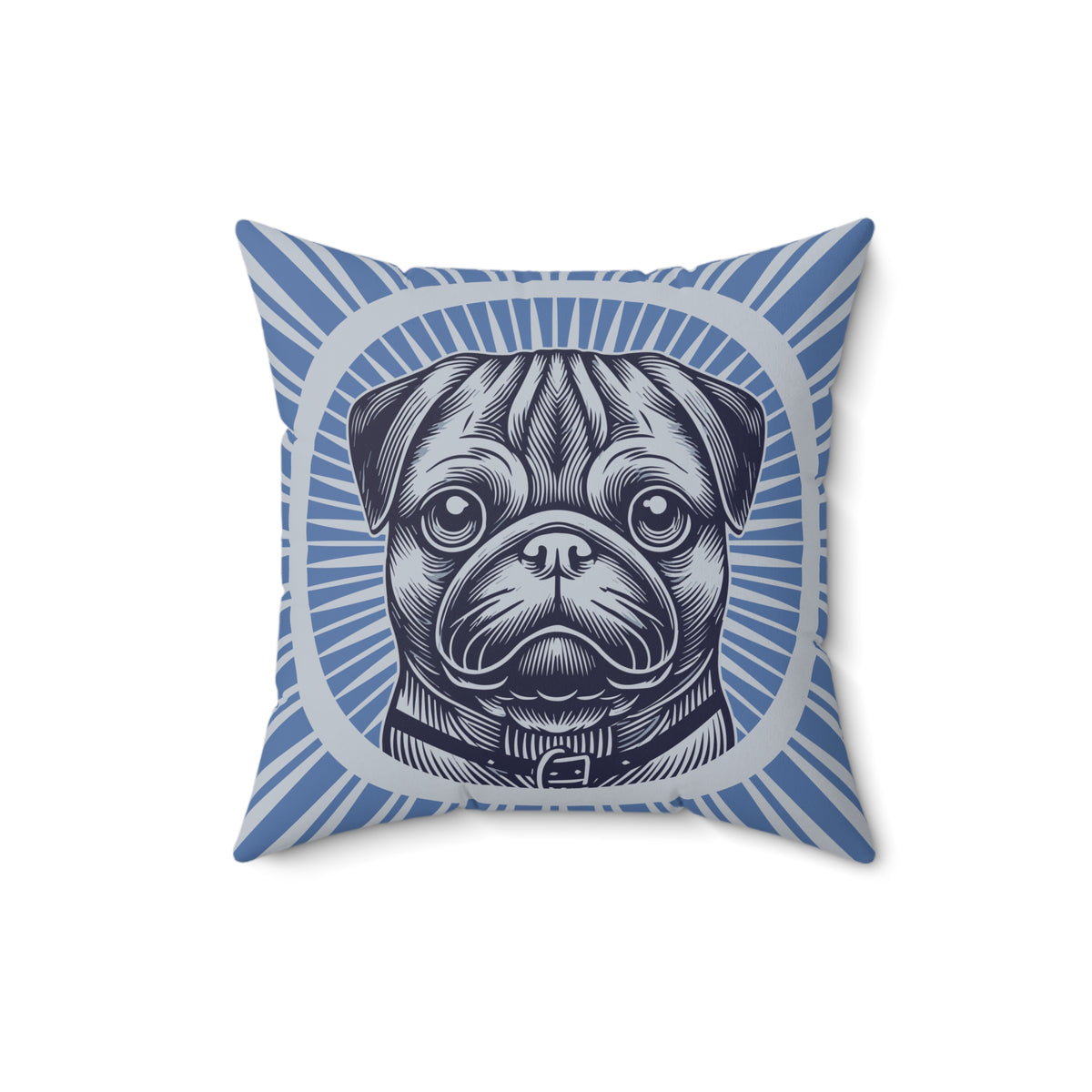 Pug Pillow — 16" × 16"