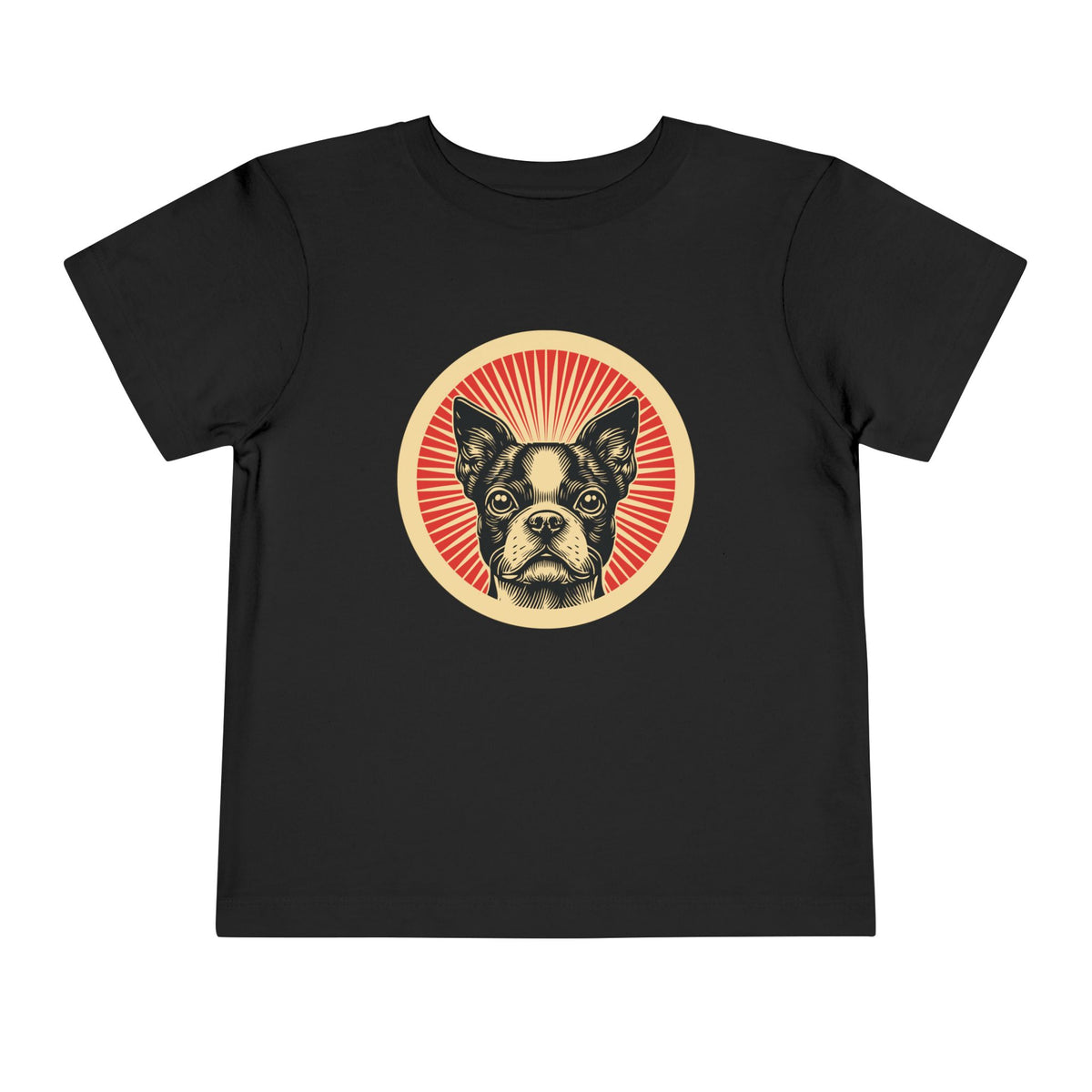 Boston Terrier Toddler Tee — Black