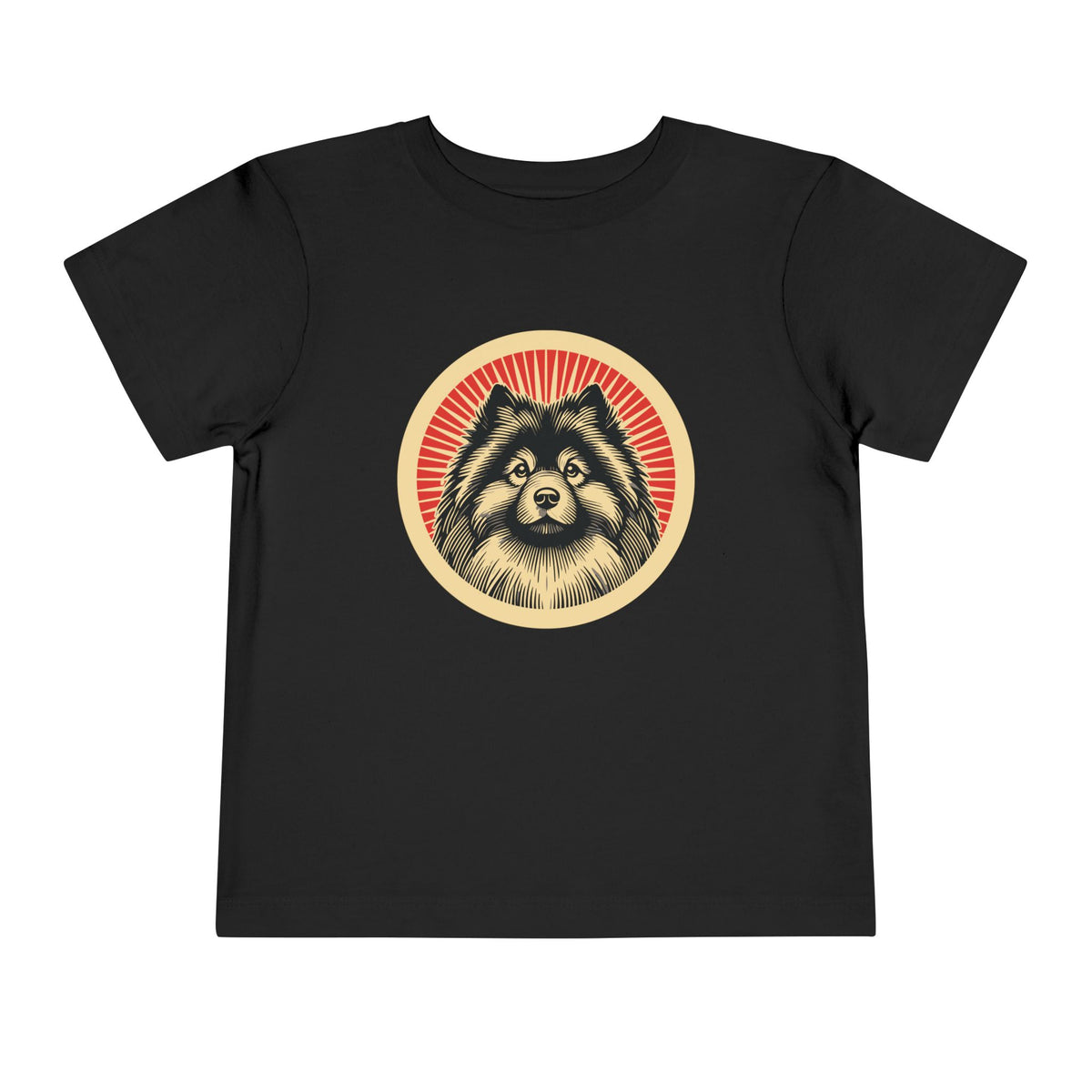 Keeshond Toddler Tee — Black