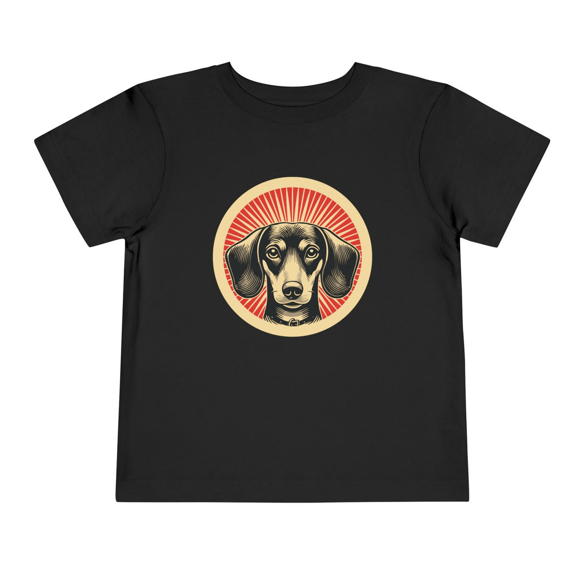 Dachshund Toddler Tee — Black