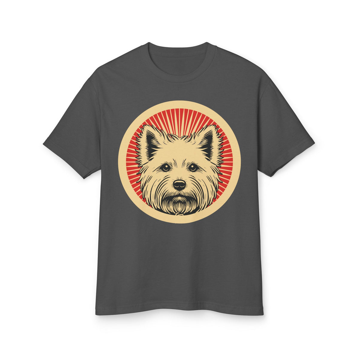 West Highland White Terrier Heavyweight Tee — Faded Black