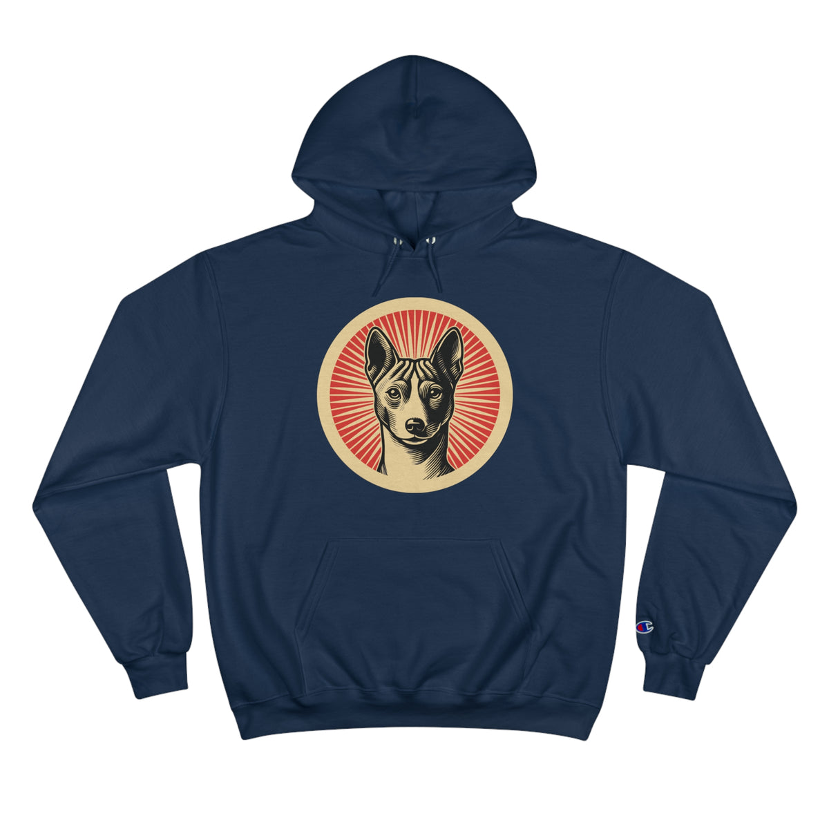 Basenji Champion Hoodie — Navy
