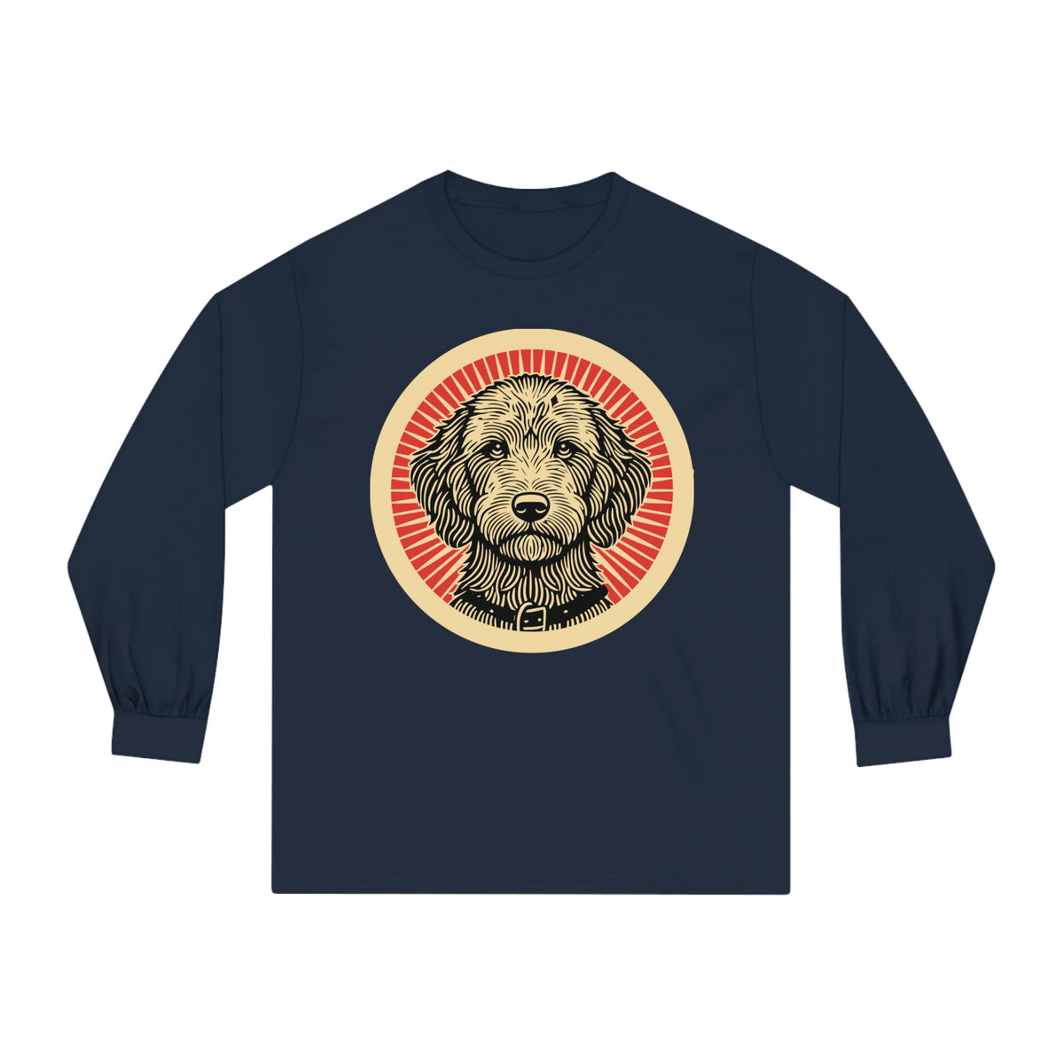 Labradoodle Long Sleeve Tee — Navy
