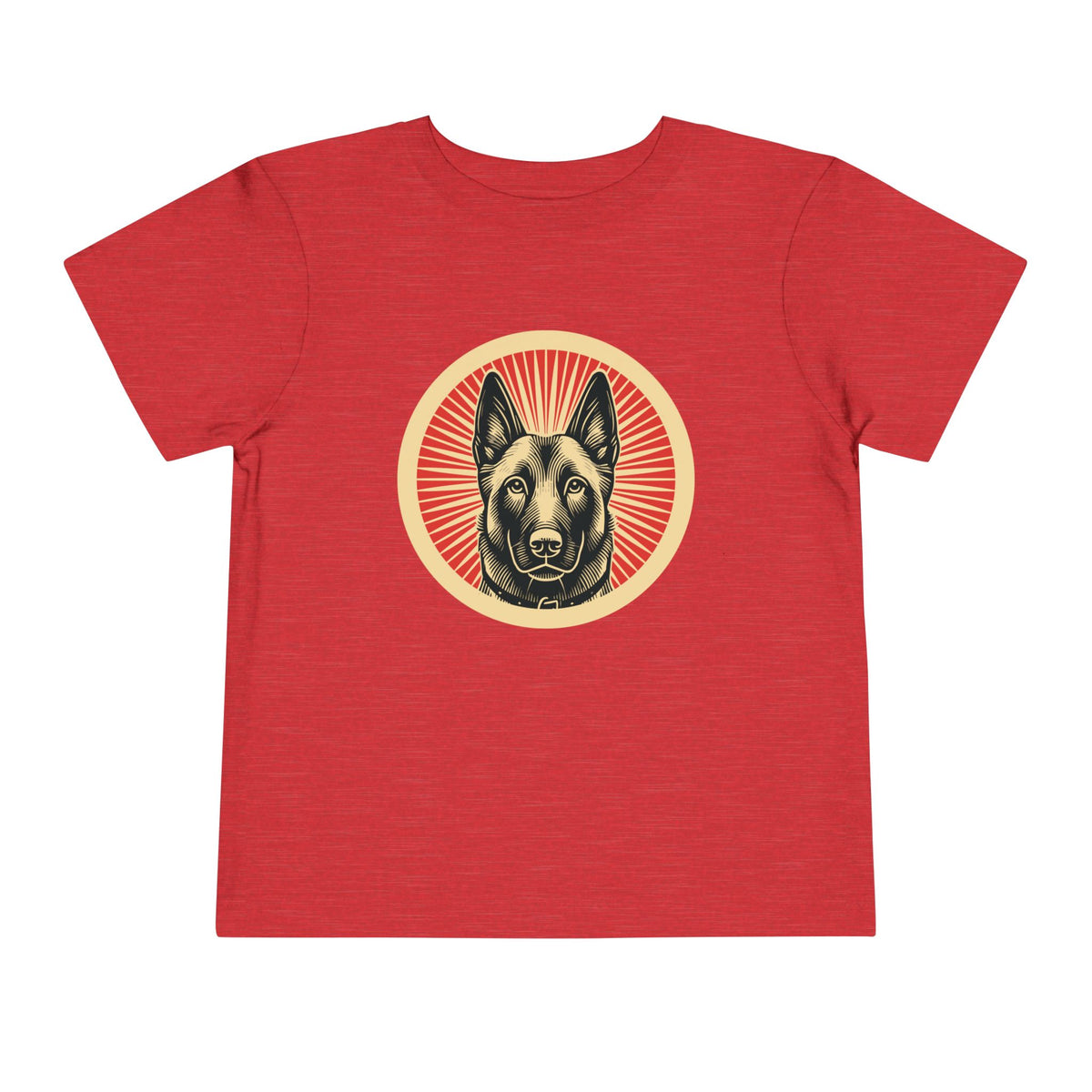 Belgian Malinois Toddler Tee — Heather Red