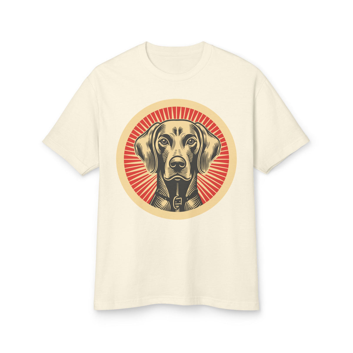 Weimaraner Heavyweight Tee — Faded Cream