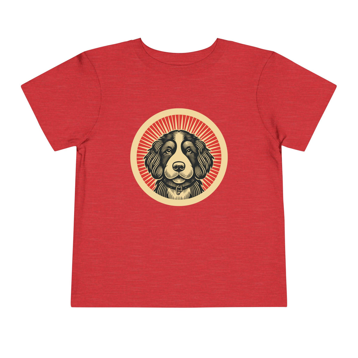Bernedoodle Toddler Tee — Heather Red