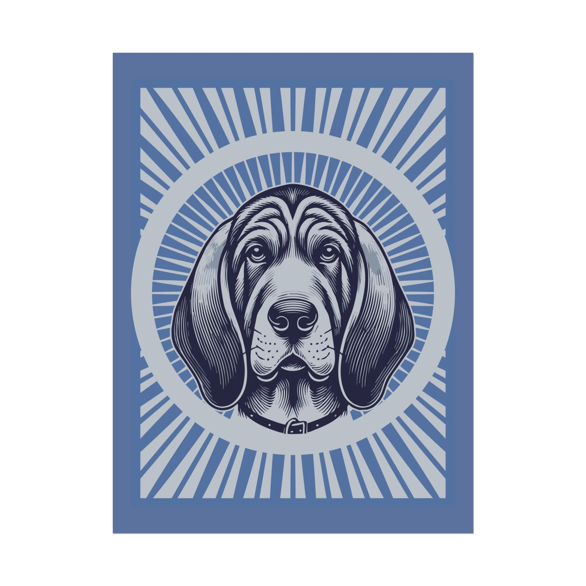 Bloodhound Art Print — 18″ x 24″ (Vertical)