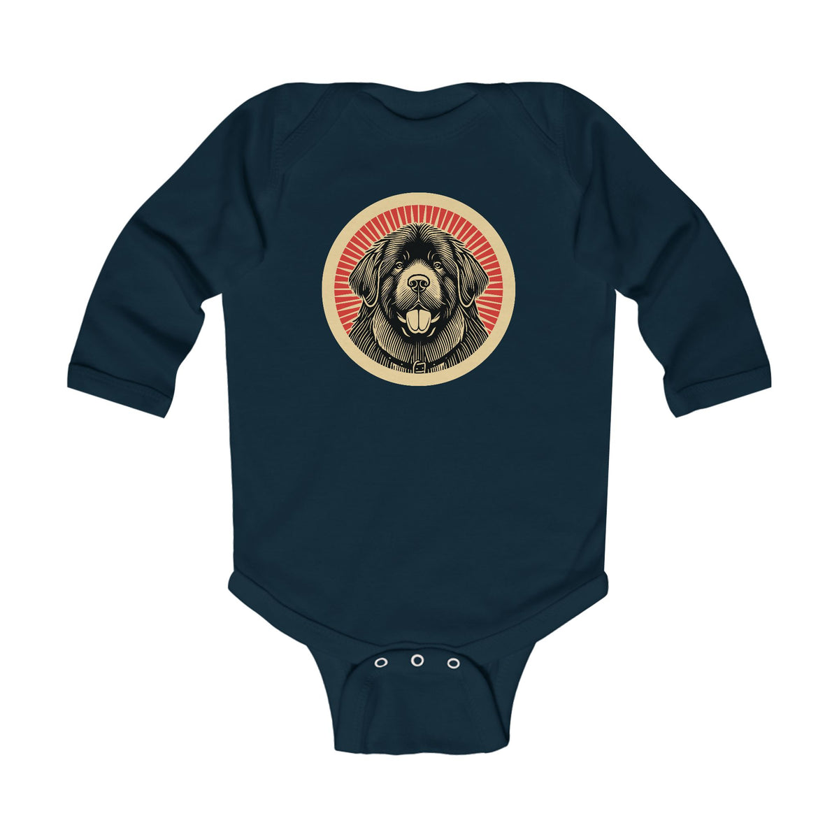 Newfoundland Sleeved Bodysuit — Navy