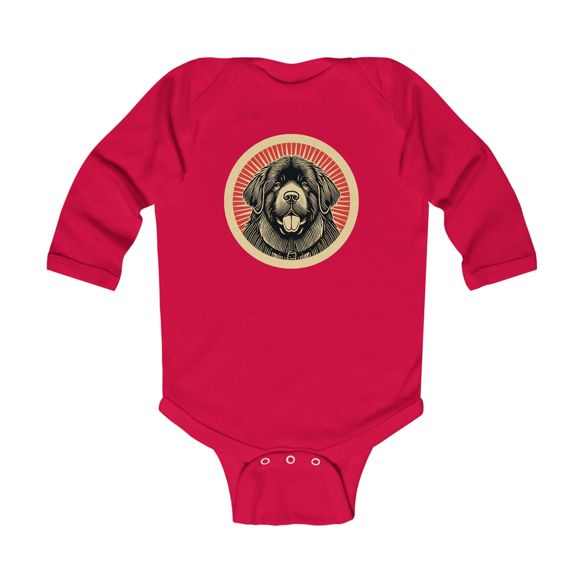 Newfoundland Sleeved Bodysuit — Red