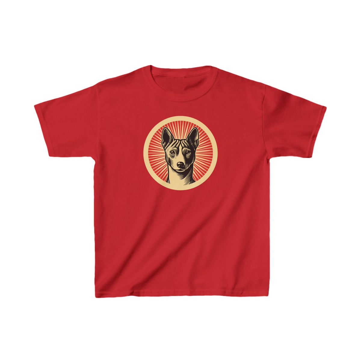 Basenji Kids Tee — Red