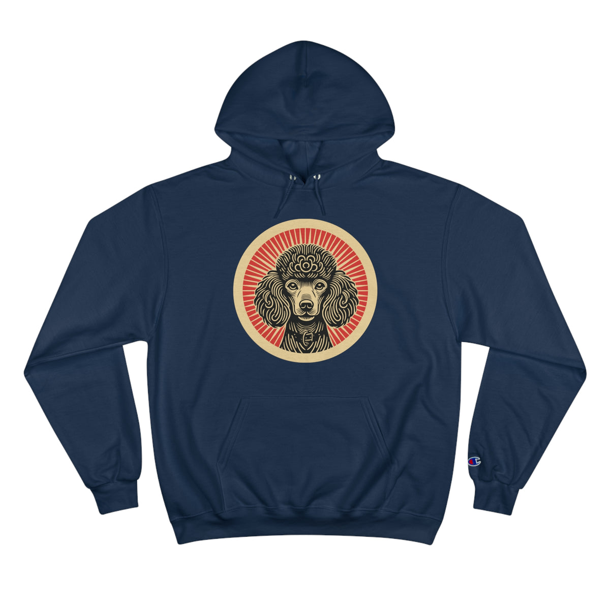 Poodle Champion Hoodie — Navy