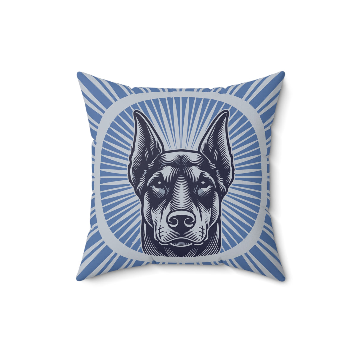 Doberman Pinscher Pillow — 16" × 16"