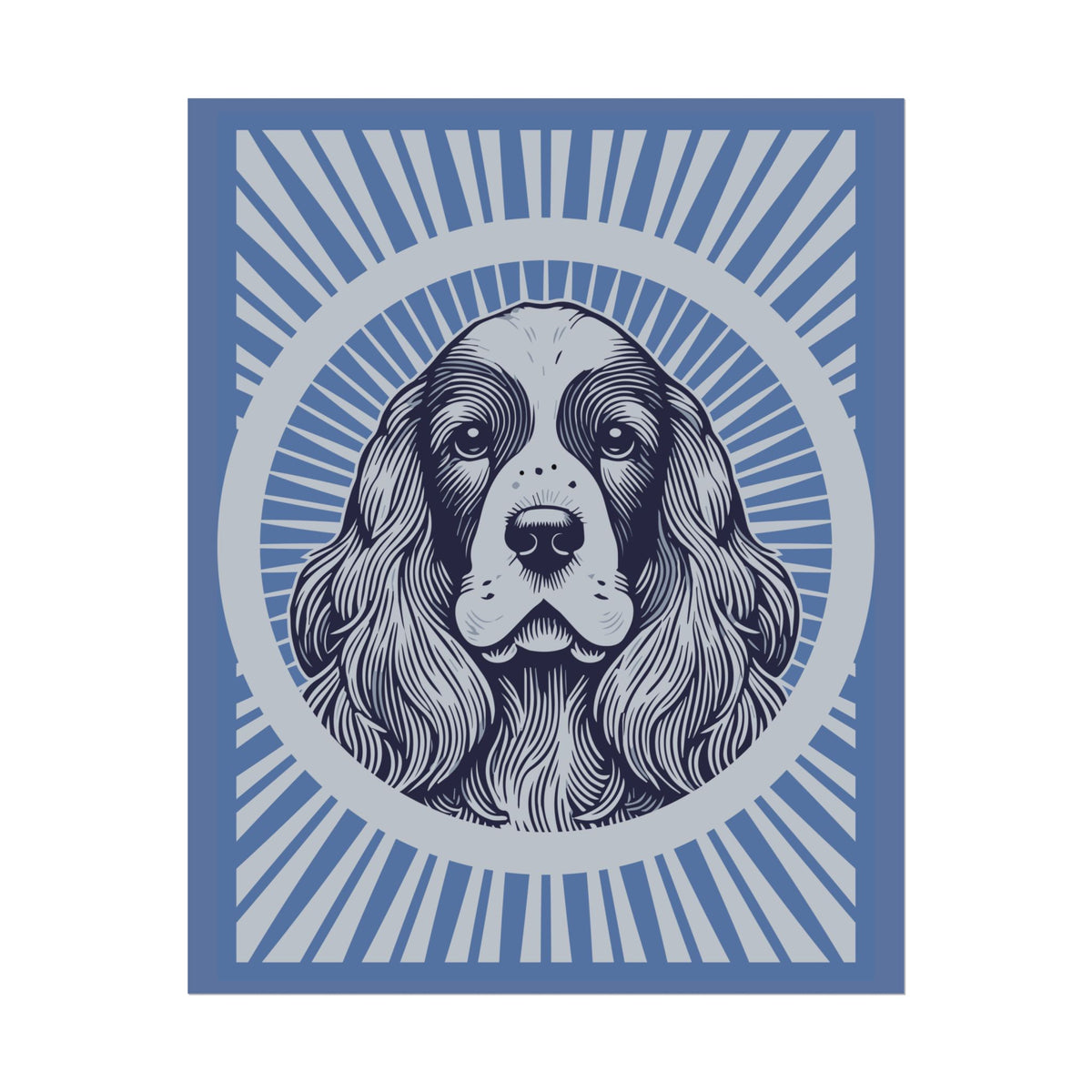English Cocker Spaniel Art Print — 16" x 20" (Vertical)