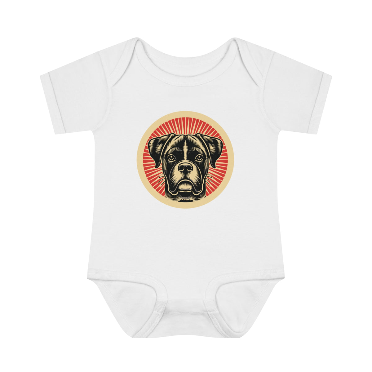 Boxer Baby Bodysuit — White