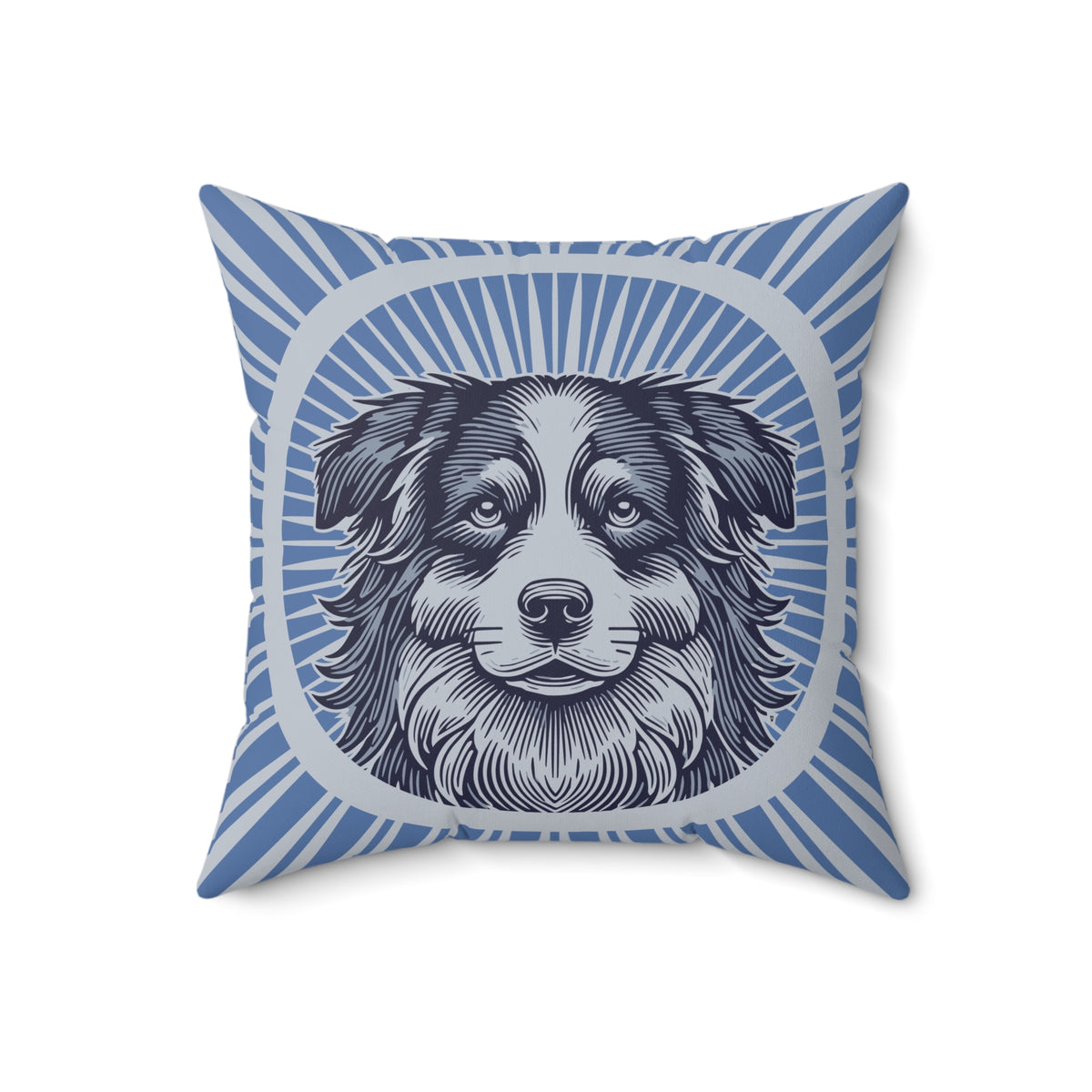 Border Collie Pillow — 18" × 18"