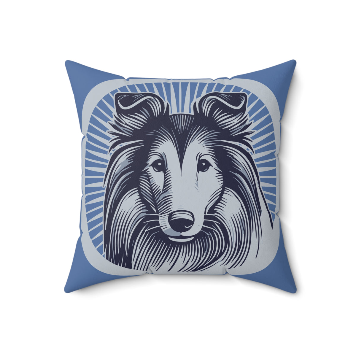 Collie Pillow — 18" × 18"