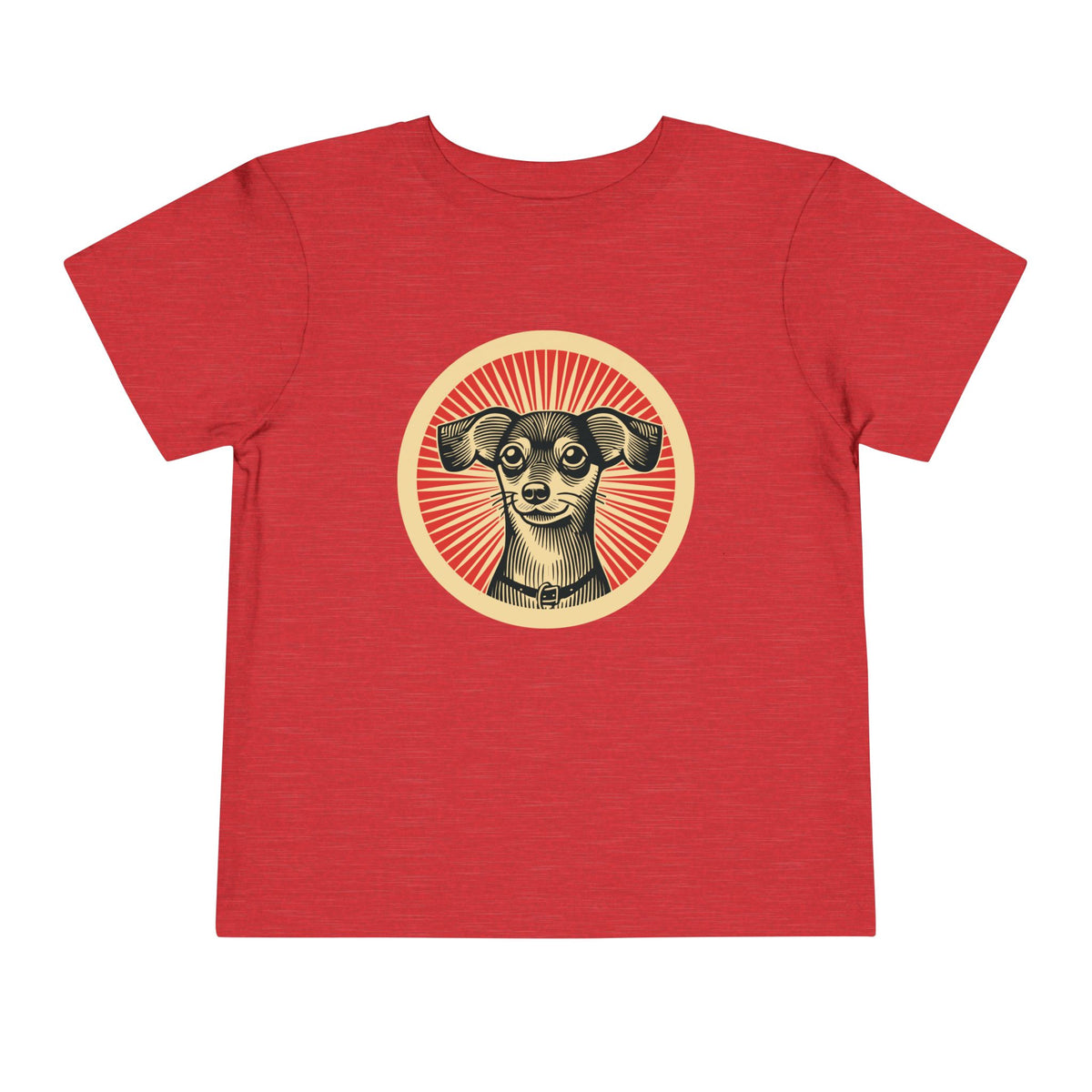 Chiweenie Toddler Tee — Heather Red