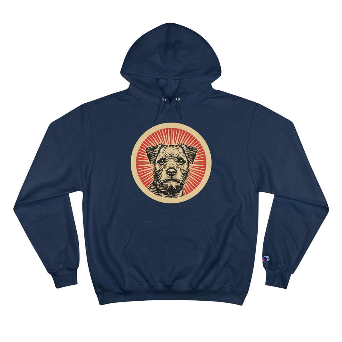 Border Terrier Champion Hoodie — Navy