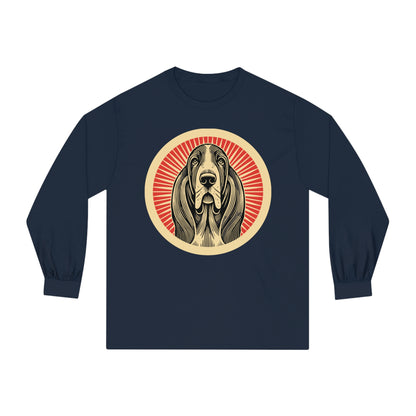 Basset Hound Long Sleeve Tee for Adults