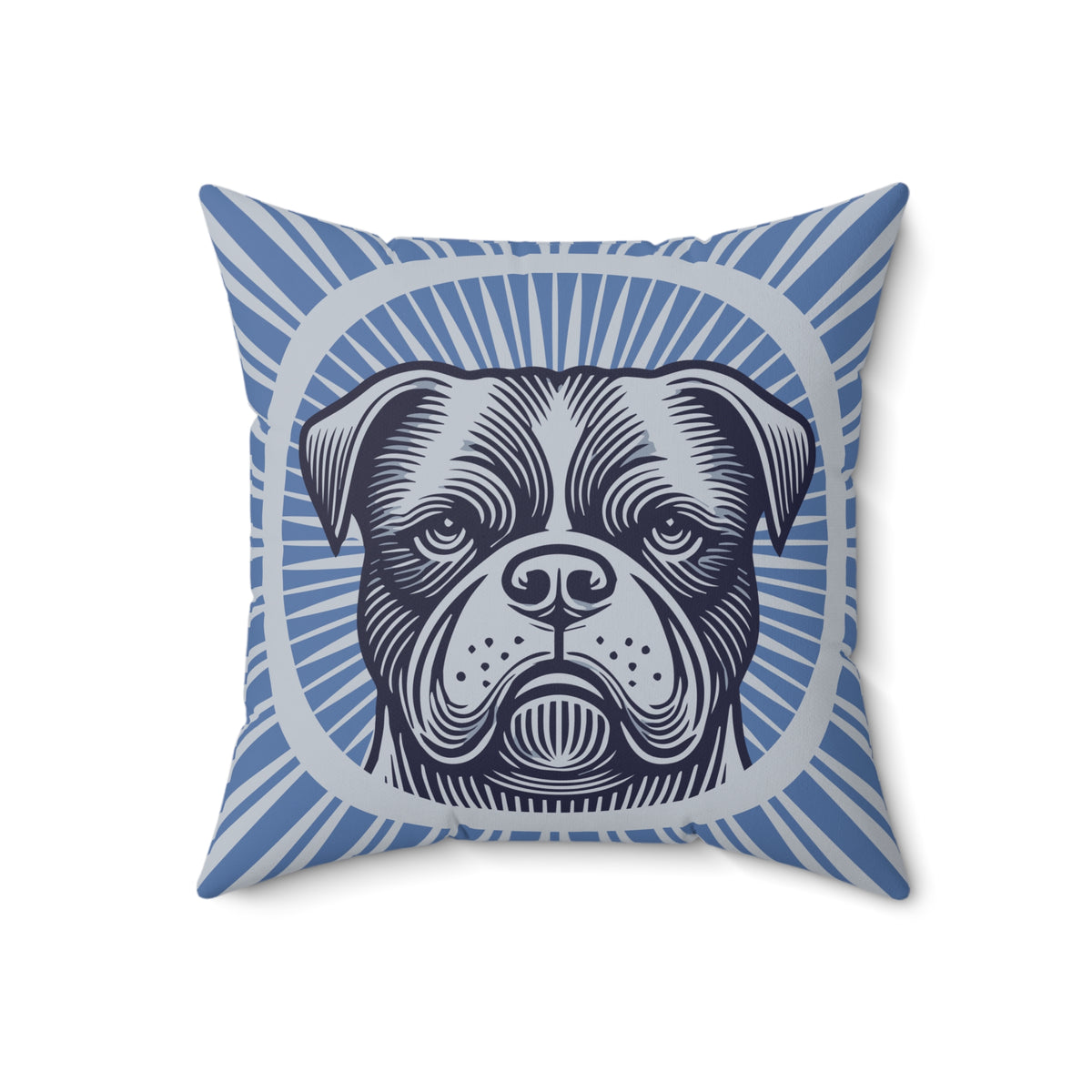 American Bulldog Pillow — 18" × 18"