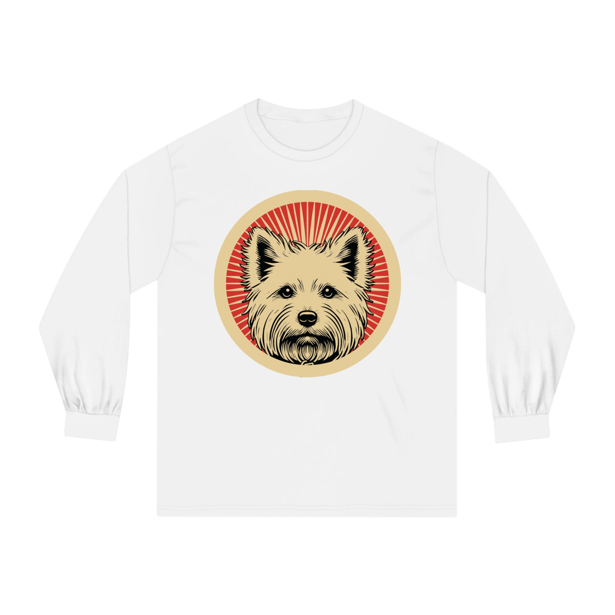 West Highland White Terrier Long Sleeve Tee — White