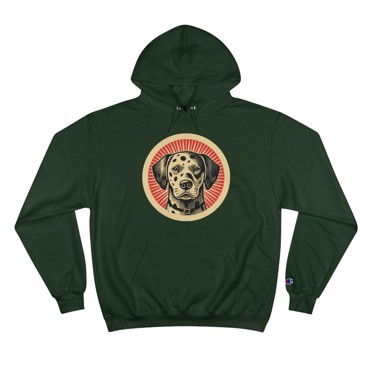 Dalmatian Champion Hoodie — Dark Green