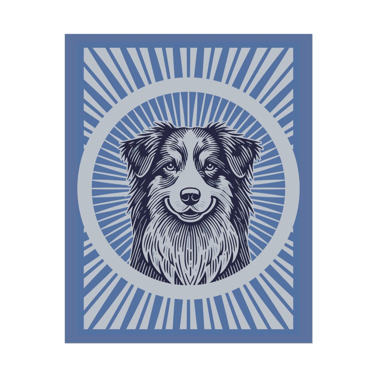 Australian Shepherd Art Print — 16" x 20" (Vertical)