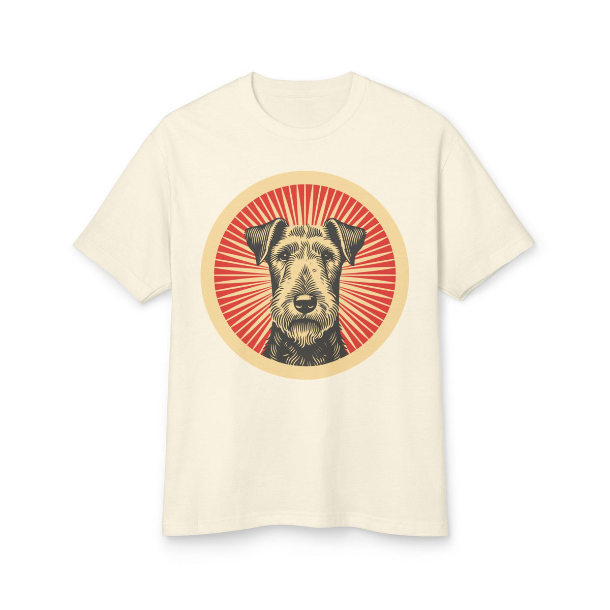 Airedale Terrier Heavyweight Cotton T-Shirt — view 2