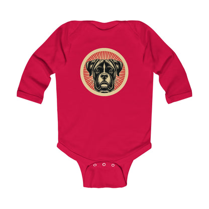Boxer Long Sleeve Bodysuit for Infants