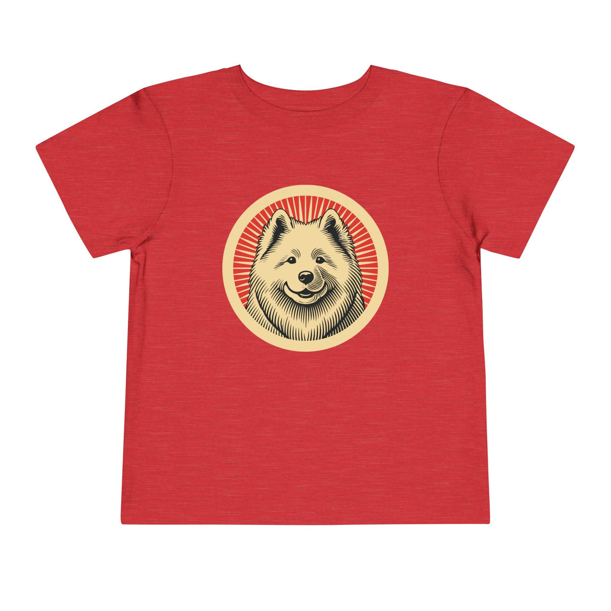 Samoyed Toddler Tee — Heather Red