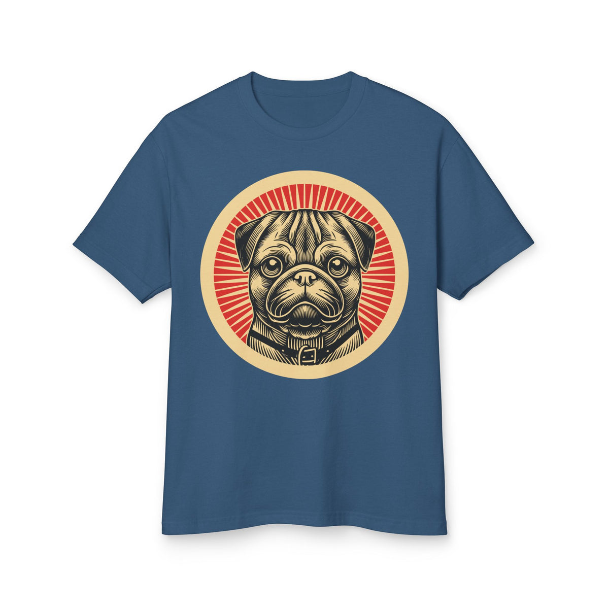 Pug Heavyweight Tee — Faded Navy