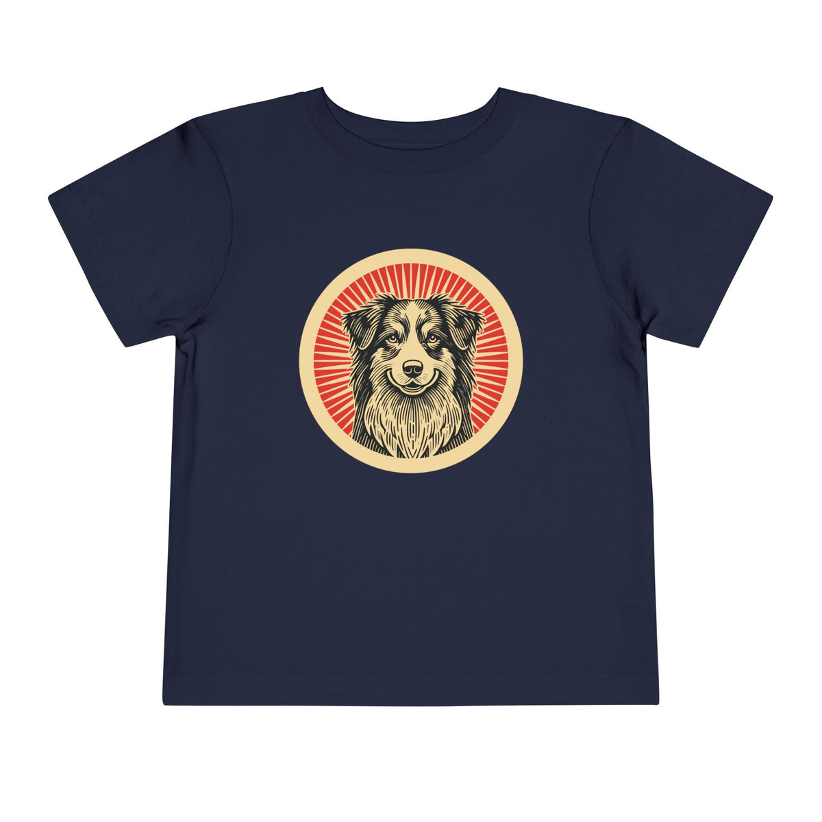 Australian Shepherd Toddler Tee — Navy