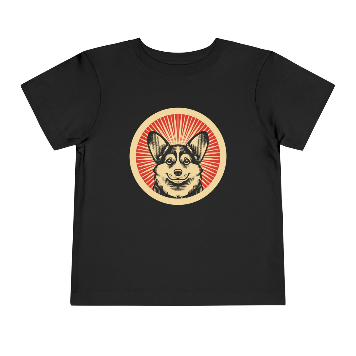 Pembroke Welsh Corgi Toddler Tee — Black