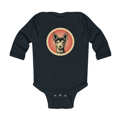 Toy Fox Terrier Long Sleeve Bodysuit for Infants