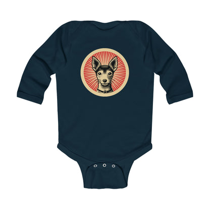 Toy Fox Terrier Long Sleeve Bodysuit for Infants