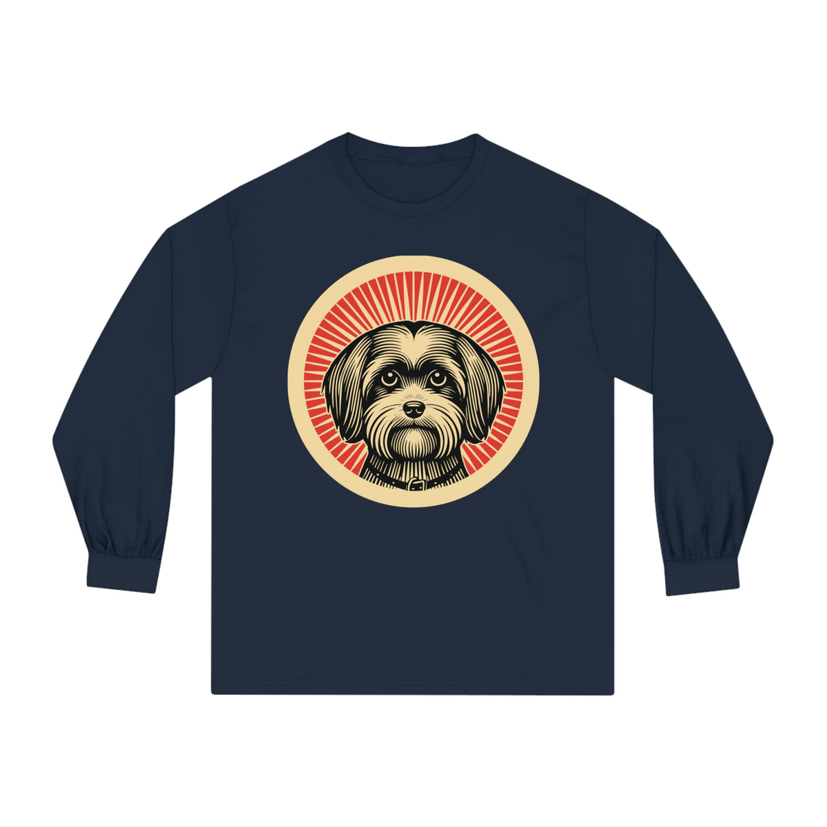 Havanese Long Sleeve Tee — Navy