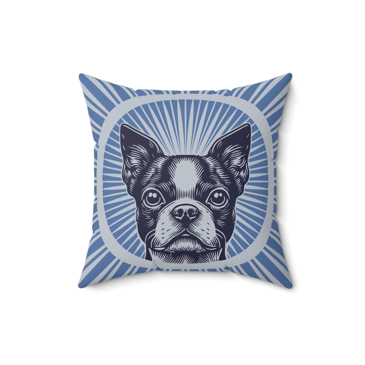 Boston Terrier Pillow — 16" × 16"