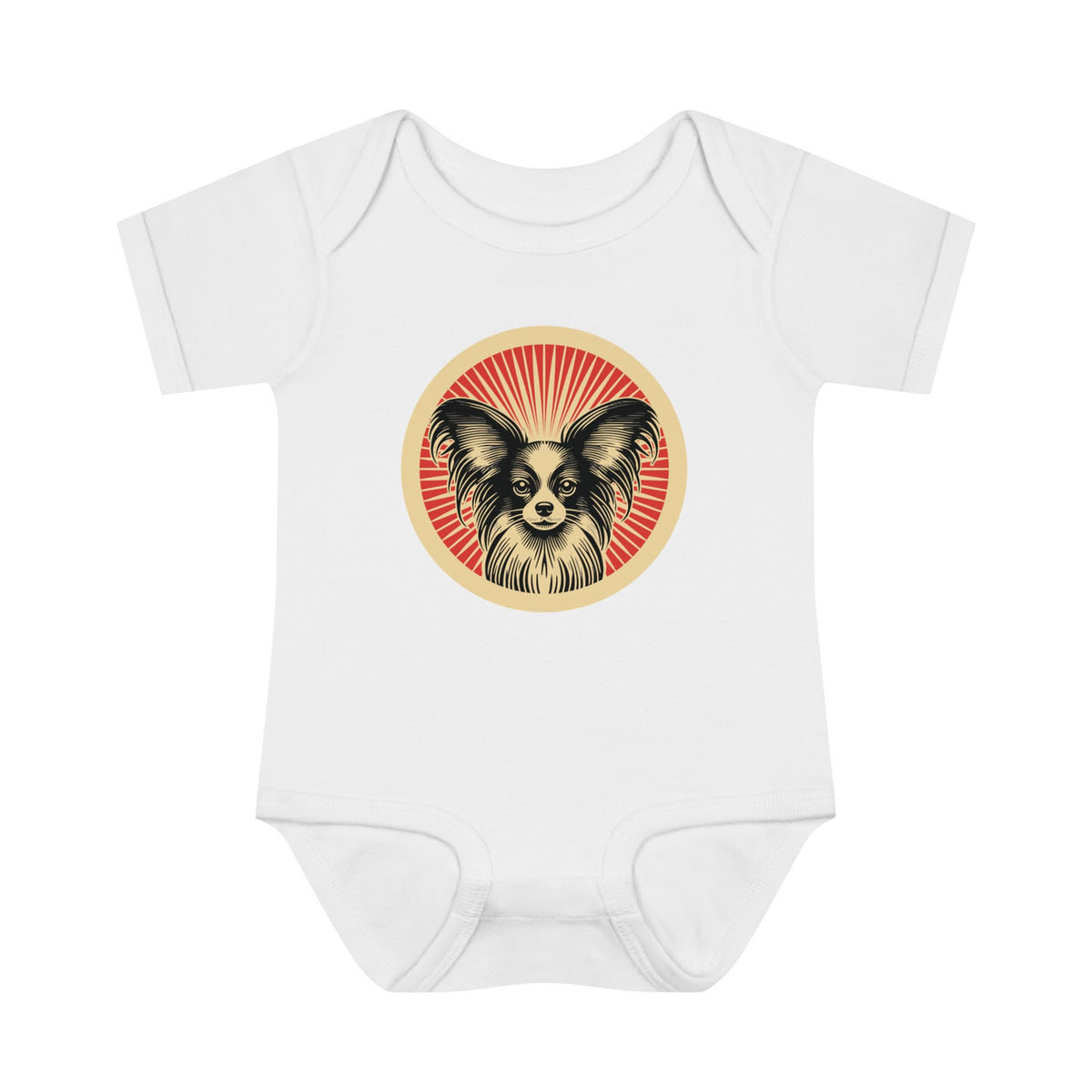 Papillon Baby Bodysuit — White