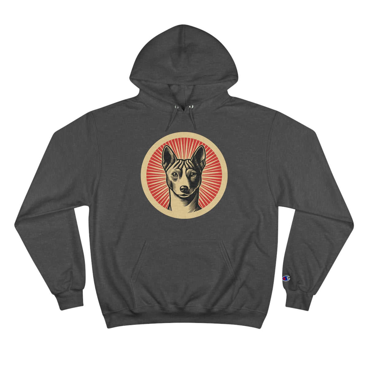 Basenji Champion Hoodie — Charcoal Heather
