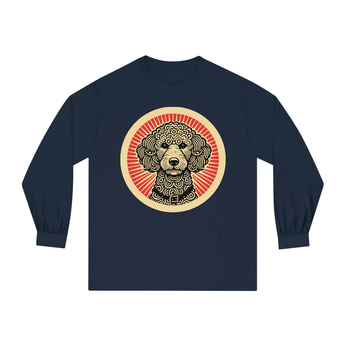 Doodle Long Sleeve Tee — Navy