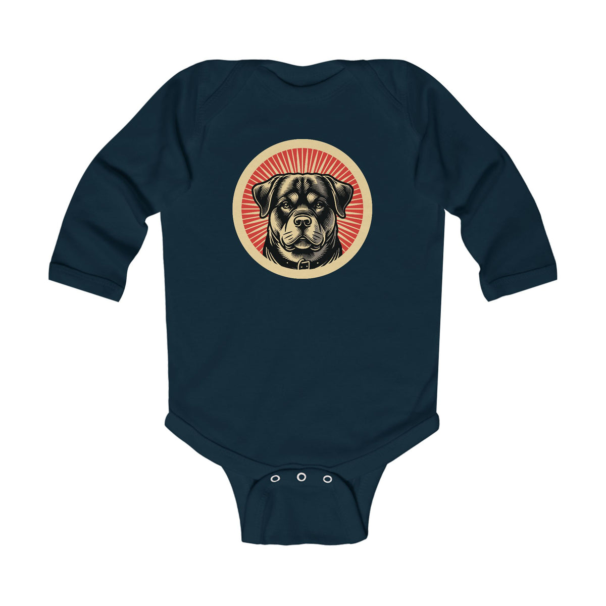 Rottweiler Sleeved Bodysuit — Navy