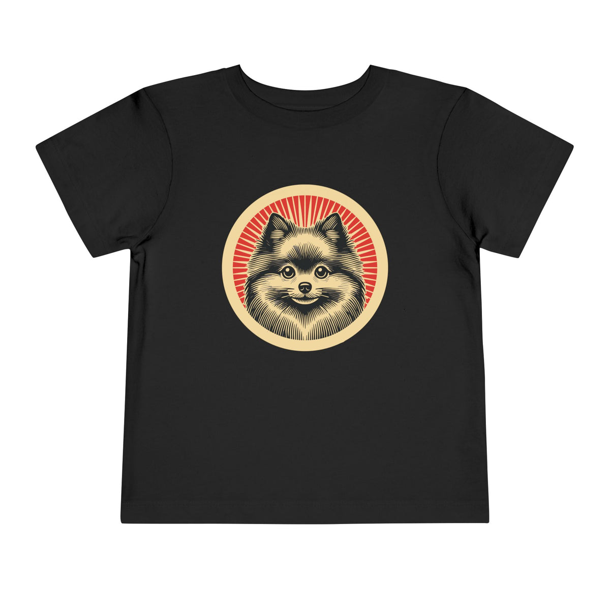 Pomeranian Toddler Tee — Black