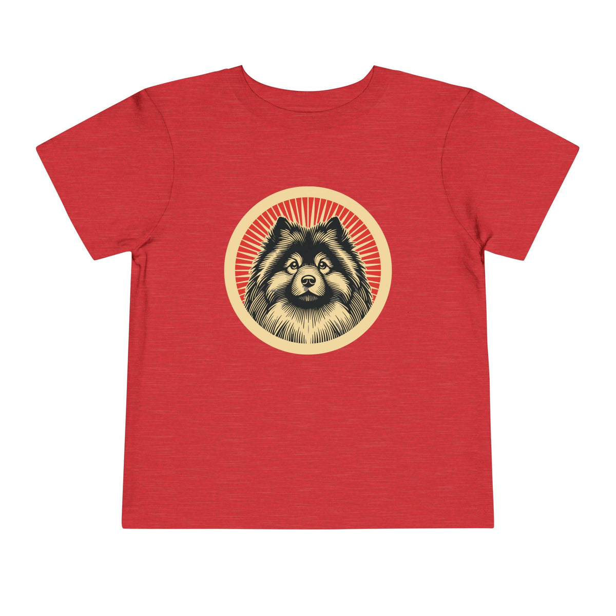 Keeshond Toddler Tee — Heather Red