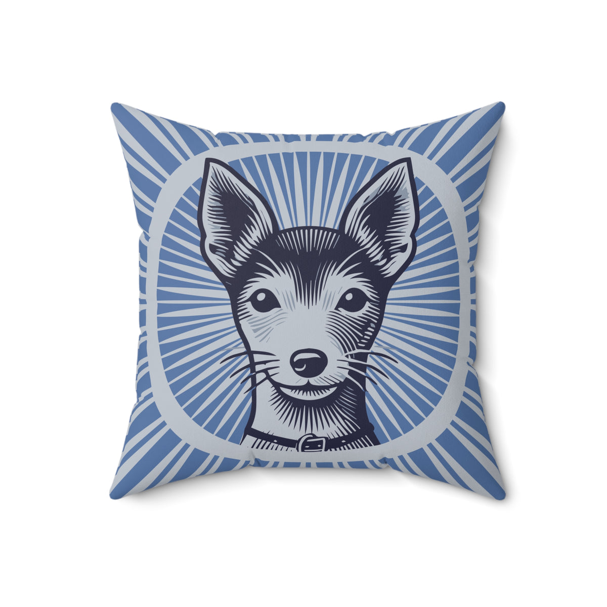 Toy Fox Terrier Pillow — 18" × 18"