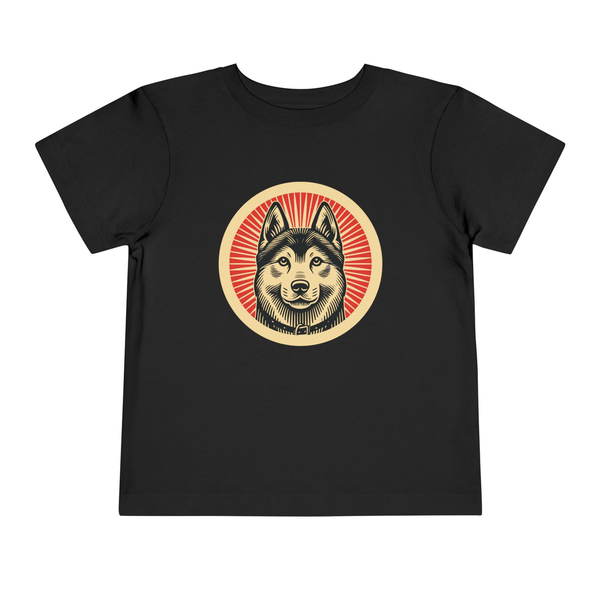 Norwegian Elkhound Toddler Tee — Black